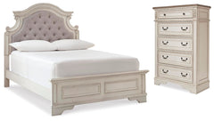 Realyn Full Panel Bed & Chest Two-tone