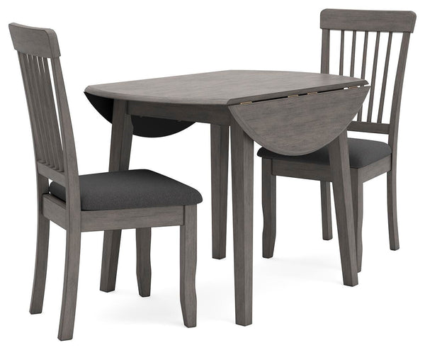Shullden Dining Table & 2 Chairs Gray