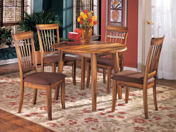 Berringer Dining Table & 4 Chairs Rustic Brown