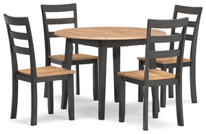 Gesthaven Dining Table & 4 Chairs Natural/Brown