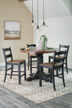 Valebeck Counter-Height Dining Table & 4 Barstools Multi