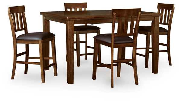 Ralene Counter Height Dining Table & 4 Barstools