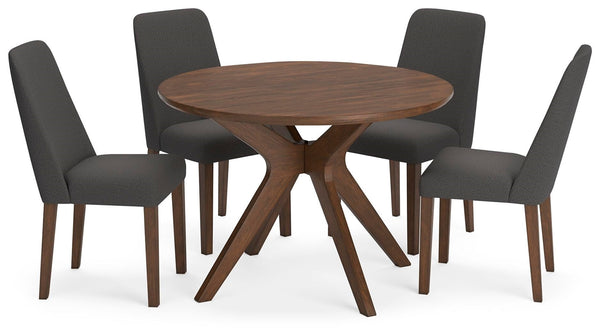 Lyncott Dining Table & 2 Chairs Brown