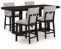 Neymorton Counter Height Dining Table & 4 Barstools