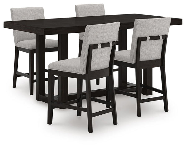 Neymorton Counter Height Dining Table & 4 Barstools