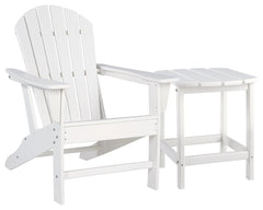 Sundown Treasure Outdoor Adirondack Chair with End Table White