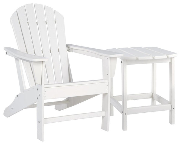Sundown Treasure Outdoor Adirondack Chair with End Table White