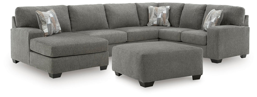 Clarington 3-Piece Sectional & Oversized Ottoman