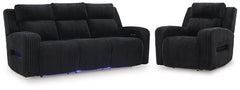 Forest Lake P2 Power Reclining Zero Gravity Sofa & Power Recliner Black