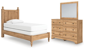 Aleaport Twin Panel Bed, Dresser & Mirror