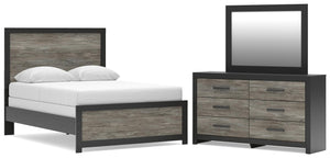 Broachmyn Full Panel Bed, Dresser & Mirror
