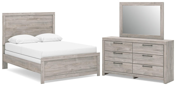 Broachmyn Full Panel Bed, Dresser & Mirror