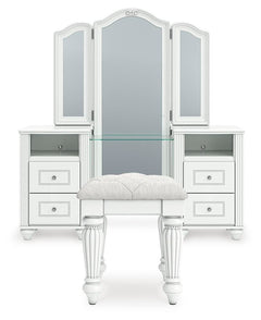 Kozlani Vanity, Mirror & Stool