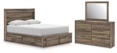 Elbrim Queen Panel Storage Bed, Dresser & Mirror