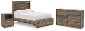 Elbrim Full Storage Bed, Dresser & Nightstand