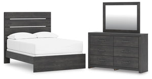 Hollivern Full Panel Bed, Dresser & Mirror