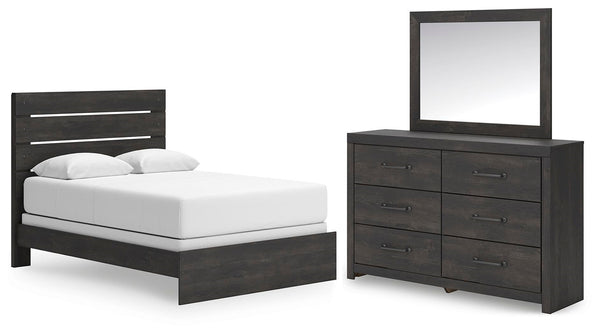 Hollivern Queen Panel Bed, Dresser & Mirror