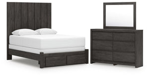 Fraluna Queen Panel Storage Bed, Dresser & Mirror