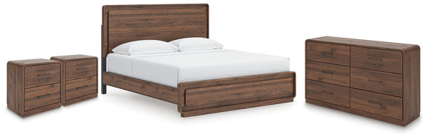 Fortlorn King Panel Bed, Dresser & 2 Nightstands