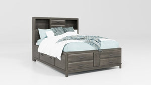Mazing Queen Storage Headboard Gray
