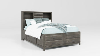 Mazing Queen Storage Headboard Gray