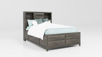 Mazing Full Storage Headboard Gray