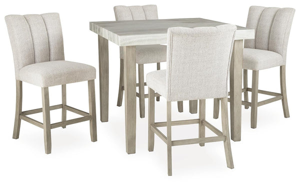 Larawyn Counter Height Dining Table & 4 Barstools