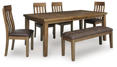 Urbinforte Extension Dining Table, 4 Chairs & Bench