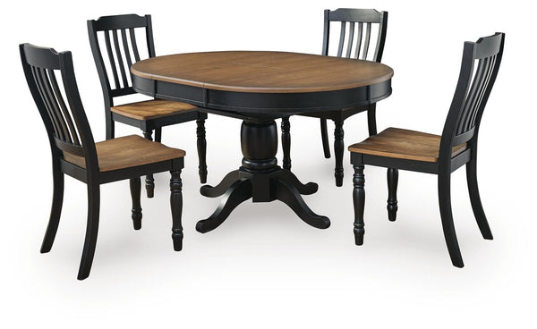 Clorazi Extension Dining Table & 4 Chairs