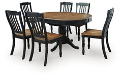 Clorazi Extension Dining Table & 6 Chairs