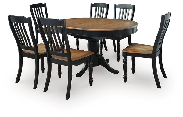 Clorazi Extension Dining Table & 6 Chairs