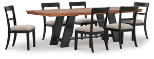 Greddinton Extension Dining Table & 6 Chairs