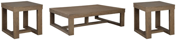 Cariton Coffee Table & 2 End Tables Gray