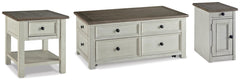 Bolanburg Coffee Table with End Table & Chairside End Table Two-tone