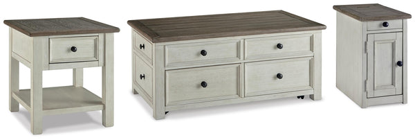 Bolanburg Coffee Table with End Table & Chairside End Table Two-tone