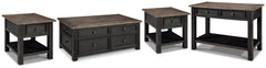 Tyler Creek Coffee Table & 2 End Tables with Console Grayish Brown/Black