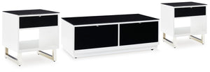 Gardoni Coffee Table & 2 End Tables White/Black