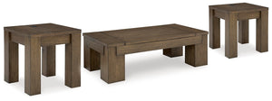 Rosswain Lift-top Coffee Table & 2 End Tables Warm Brown
