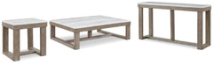 Loyaska Coffee Table, End & Sofa Table Brown/Ivory