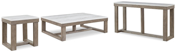 Loyaska Coffee Table, End & Sofa Table Brown/Ivory