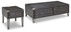 Todoe Coffee Table & End Table Dark Gray