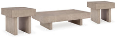 Jorlaina Coffee Table & 2 End Tables Light Grayish Brown