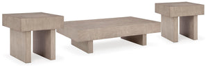 Jorlaina Coffee Table & 2 End Tables Light Grayish Brown