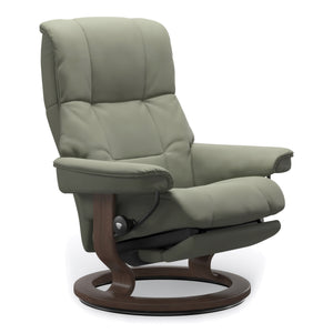 Ekornes Stressless Mayfair Large Classic Dual Power Leather Chair in Shadow Green