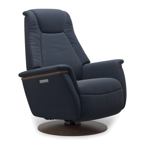 Ekornes Stressless Max Large Moon Base Chair in Oxford Blue