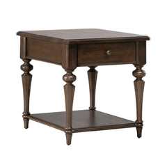 Liberty Furniture Arden Road Drawer End Table in Satin Cherry