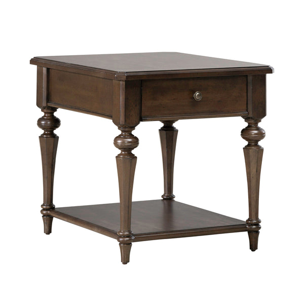 Liberty Furniture Arden Road Drawer End Table in Satin Cherry