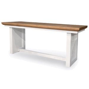John Thomas Furniture Sanibel Dining Boardwalk Bench in Honey and White