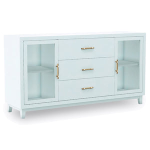 John Thomas Furniture Sanibel Dining Crate Server in Pure White