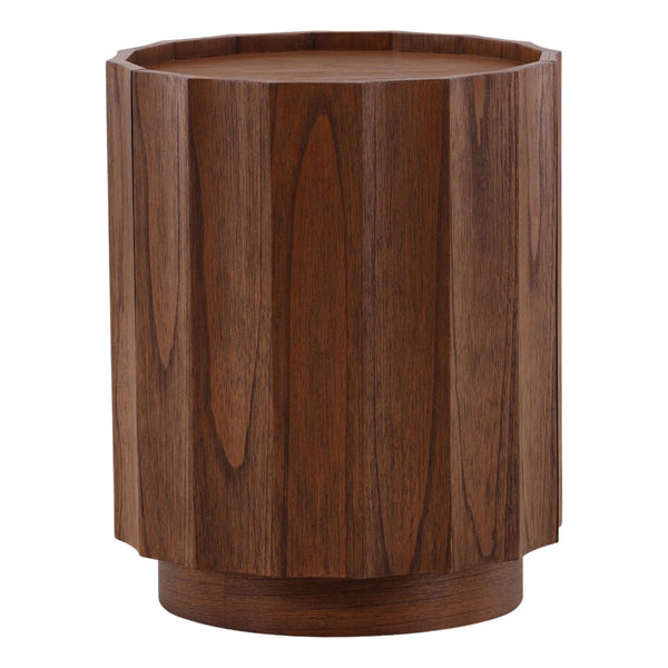 Dovetail Furniture Cadwell Storage Side Table in Brown